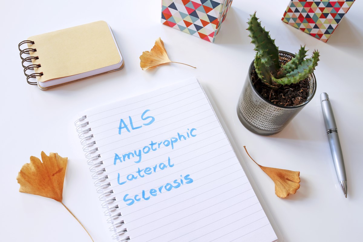 Amyotrophe-Lateral-Sklerose - ALS-Inschrift auf Papier