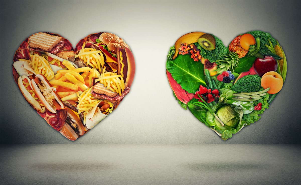 Die falsche Ernährung und die richtige Ernährung im Herzen