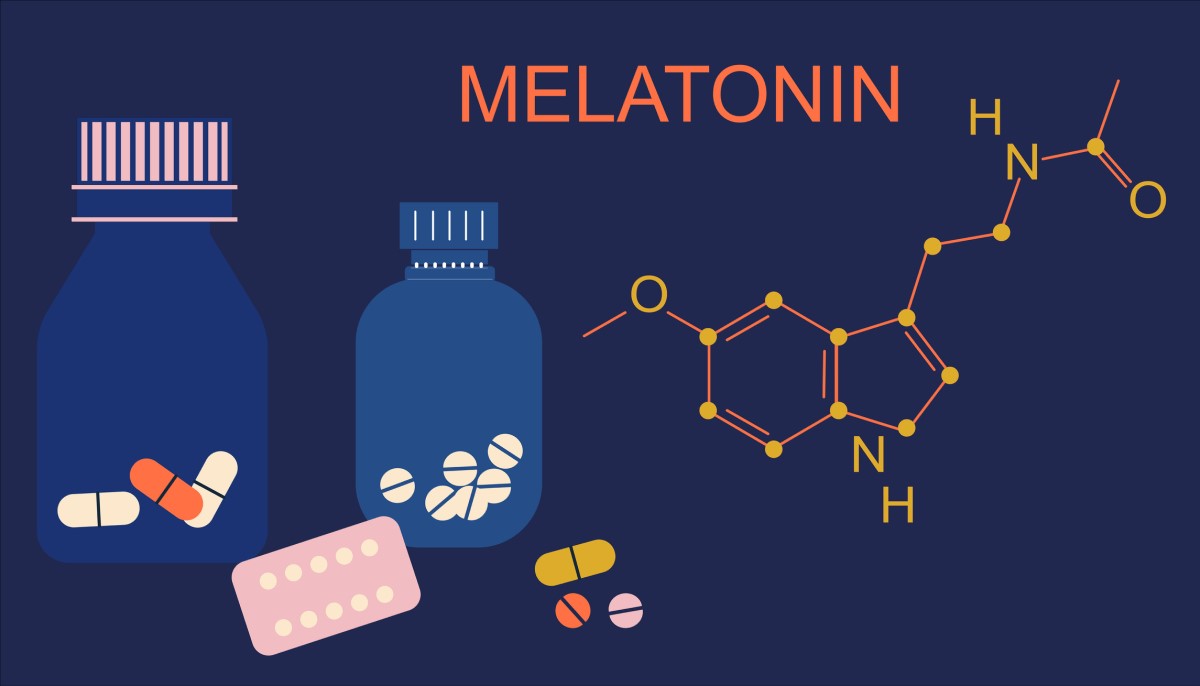 Melatonin - chemische Formel, Schema