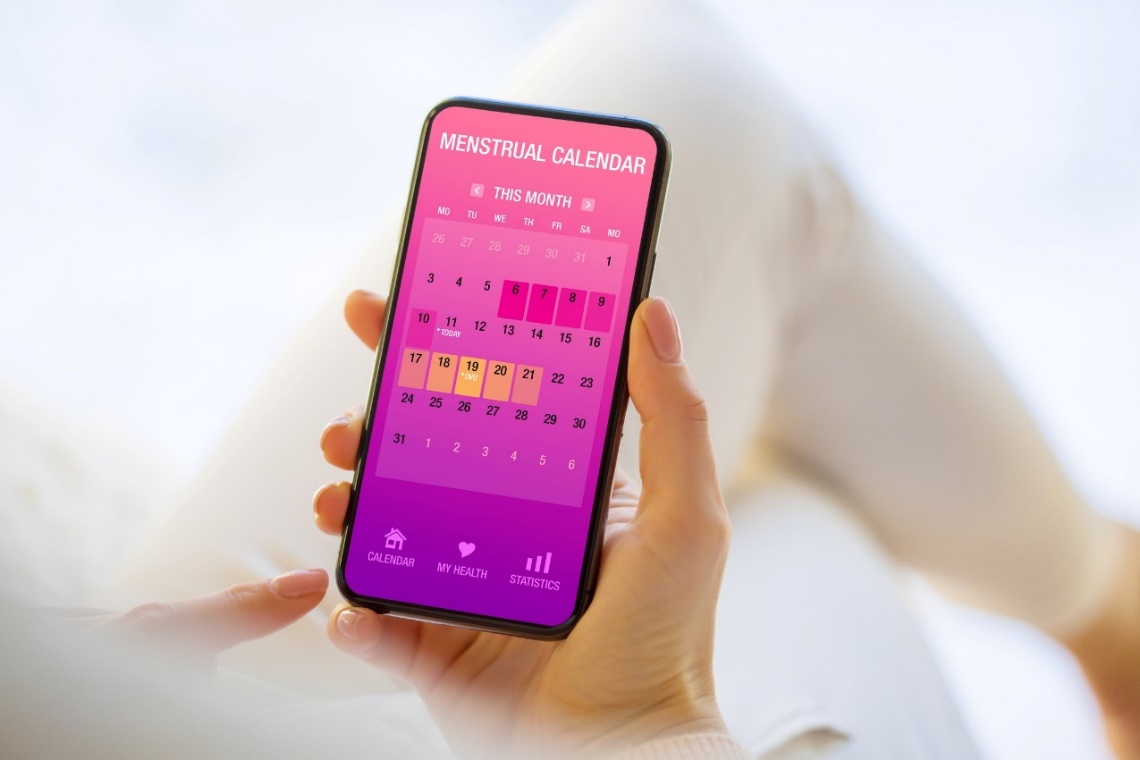 Menstruationskalender - eine Art mobile Anwendung zur Berechnung der Menstruation, des Eisprungs und der fruchtbaren Zeit einer Frau.
