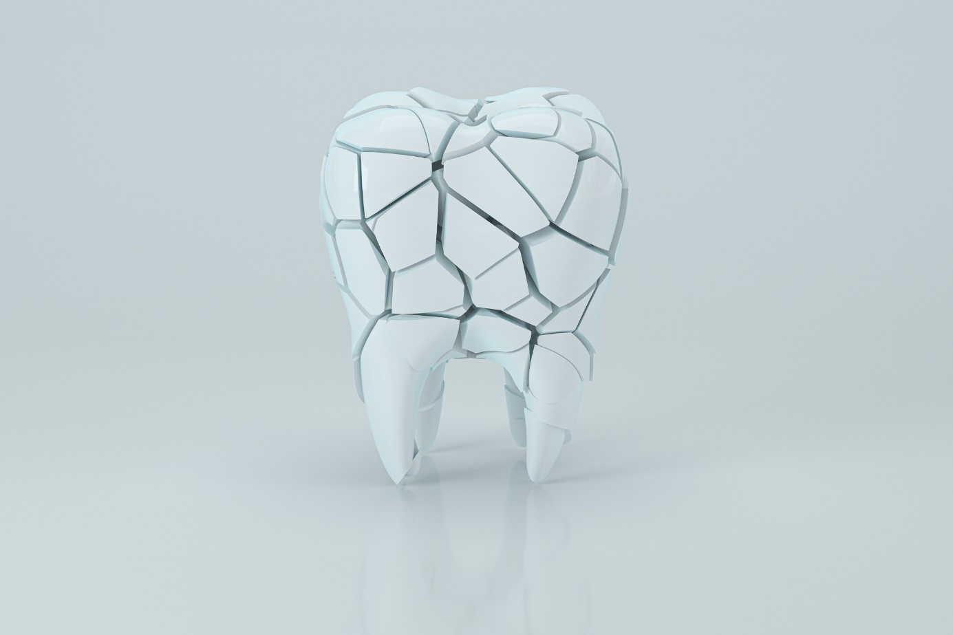 Zahn und Darstellung der Zahnkanäle - anatomische schematische Darstellung