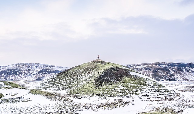 Winterlandschaft, Berge, Himmel, Schnee, Kälte, Winter